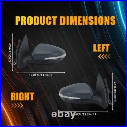 For VW Golf MK6 09-13 Grey Left & Right Wing Mirror Electric Heated Indicator UK