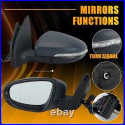 For VW Golf MK6 09-13 Grey Left & Right Wing Mirror Electric Heated Indicator UK
