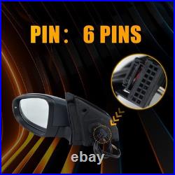 For VW Golf MK6 09-13 Grey Left & Right Wing Mirror Electric Heated Indicator UK