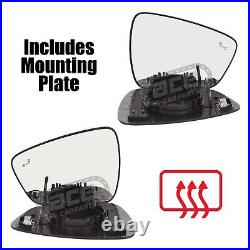 Ford Kuga CX482 2019-2022 Wing Door Mirror Glass With Blind Spot Indicator Pair