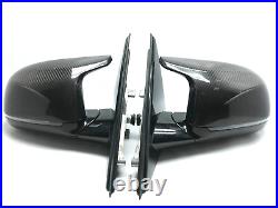 Genuine Bmw X5 G05 X5m Carbon Wing Mirrors Full Camera Blind Zone Rhd Set Of 2