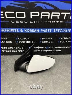 Hyundai Ioniq 2016-2022 Left Passenger White Wing Mirror Complete Blind Spot