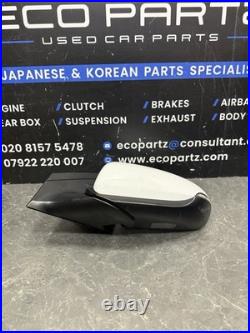 Hyundai Ioniq 2016-2022 Left Passenger White Wing Mirror Complete Blind Spot