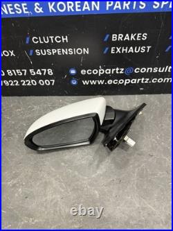 Hyundai Ioniq 2016-2022 Left Passenger White Wing Mirror Complete Blind Spot