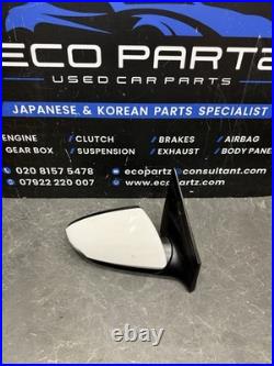 Hyundai Ioniq 2016-2022 Right Driver Side White Wing Mirror Complete Blind Spot
