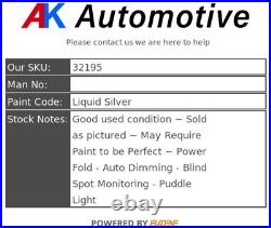 JAGUAR XF X250 09-15 Door Wing Mirror Drivers Powerfold Blind Spot Auto Dim