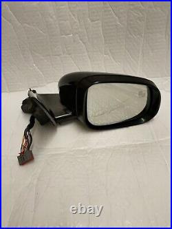 Jaguar XF X250 Facelift Right Driver O/S Mirror Power Fold Blind Spot Black PEF