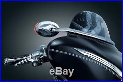 Kuryakyn Chrome Windshield Fairing Mounted Blind Spot Lit Mirrors Harley Batwing