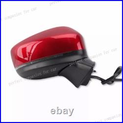 Left Blind Spot Rearview mirror Heated WithLamp For Mazda CX-5 2017 2018-2019 Red