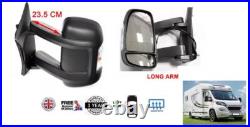 Left Side Long Arm Wing Mirror Fits FIAT DUCATO 2006 2024 Electric OEM Quality