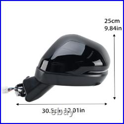 Left Wing Mirror For Honda CRV CR-V 2023 2024 25 Blind Spot 9Pin Black Passenger
