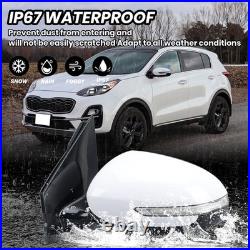 Left Wing Mirror Power Fold Blind Spot 10pin Heated For Kia Sportage 2016-2021