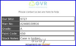 MERCEDES B-CLASS MK2 W246 2011-2014 Wing Mirror Left Side Power Fold A2468100916 MERCEDES B-CLASS MK2 W246 2011-2014 Wing Mirror Left Side Power Fold A2468100916