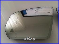 Mercedes C E S w205 w213 w222 OEM Mirror glass SET LH RH Dim Heating Blind spot