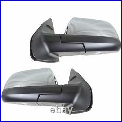 Mirror Power Fold Heated Signal Memory Blind Spot Puddle Chrome Pair for Tundra