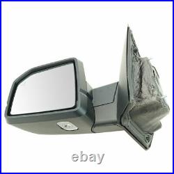 Mirror Power Folding Heated Memory Signal Blind Spot Puddle Chrome LH for Ford