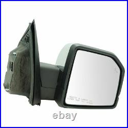 Mirror Power Folding Heated Memory Signal Blind Spot Puddle Chrome Pair for Ford