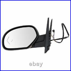 Mirror Power Folding Heated Signal Memory Blind Spot Puddle Black Left LH for GM