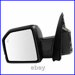 Mirror Power Heated Signal Blind Spot Spotlight Textured Black Pair Set for Ford