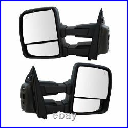 Mirrors Tow Power Heated Signal Spotlight Blind Spot Black Pair for Ford F150