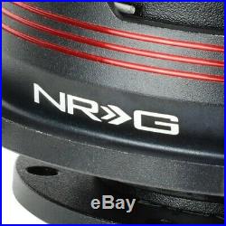 NRG Red/Black GEN 2.9 Steering Wheel Quick Release Adapter+Blind Spot Mirrors