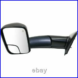New Driver Power Heat Flip-Up Tow Mirror For Dodge Ram 1500 / 2500 / 3500 02-09