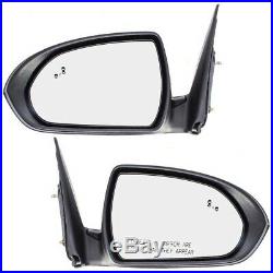 New Pair Power Side Mirror Heated Blind Spot Detection for 17-18 Hyundai Elantra
