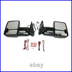 New Set of 2 Power Mirrors with Smoke Signal for Chevy Silverado 1500 2003-2006