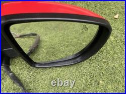 Nissan Leaf 2017-2024 Red Drivers Side OS Wing Mirror Blind Spot Powerfold 360