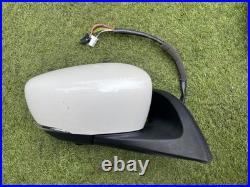 Nissan Leaf 2017-2024 White Drivers Side OS Wing Mirror Blind Spot Powerfold 360