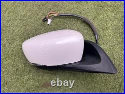 Nissan Leaf 2017-2024 White Drivers Side OS Wing Mirror Blind Spot Powerfold 360