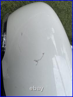 Nissan Leaf 2017-2024 White Drivers Side OS Wing Mirror Blind Spot Powerfold 360