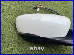 Nissan Leaf 2017-2024 White Drivers Side OS Wing Mirror Blind Spot Powerfold 360