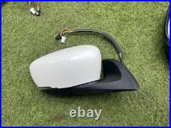 Nissan Leaf 2017-2024 White Drivers Side OS Wing Mirror Blind Spot Powerfold 360