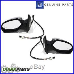 OEM NEW Rear View Mirror Power Blind Spot Right Left Set 09-14 GM Truck SUV