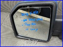 Oem 2015-2020 Ford F150 F-150 Left Door Mirror Led Blind Spot Power Fold Blue