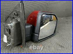 Oem 2015-2020 Ford F150 F-150 Right Door Mirror Led Blind Spot Power Fold Red