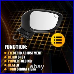 Pair For Mazda CX-5 2017-2022 Black Door Wing Mirror Heated Electric 9Wires UK
