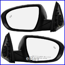 Pair Mirrors for 14-15 Kia Optima USA Heated Power Folding Blind Spot Detection
