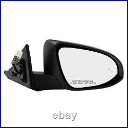 Pair Power Side Mirrors for 16-17 Toyota Camry Heated Blind Spot Detection Set