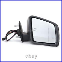 Pair Primed Wing Mirror With Blind Point For Mercedes GL-Class W164 X164 2006-2011