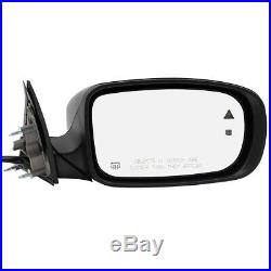 Pair Side Mirrors for 11-18 Dodge Charger Power Heated Blind Spot Detection Set
