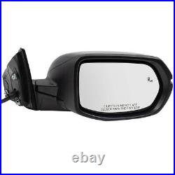 Pair Side Mirrors for 17-18 Honda CR-V Power Heated Signal Blind Spot Detection