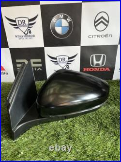 Peugeot 5008 2017-2024 Passenger Side Wing Mirror Power Folding Blind Spot Black