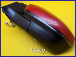Peugeot 5008 Mk2 P87 2017-2024 Wing Mirror Power Fold Blind Spot Red Left Side