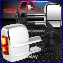 Power Chrome Heat Signal Towing +safe View Blind Spot Mirror For 07-13 Gmt900