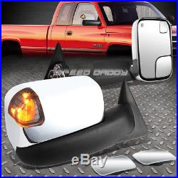 Power Heat Smoke Signal Towing Side+square Blind Spot Mirror For 94-01 Dodge Ram