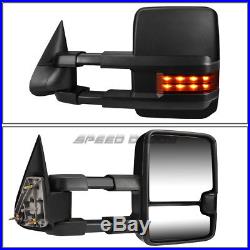 Power Heat Tow Mirror Side Led+blind Spot Rectangle Convex For 99-06 Gmt800
