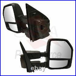 Power Heated Towing Mirrors with Temp Sensor For 17-18 Ford F250 F350 2017 Black