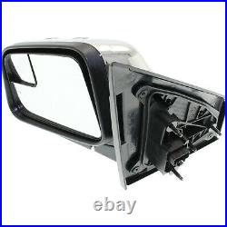 Power Mirror For 2010 Lincoln MKX Left Manual Fold Chrome with Blind Spot Glass